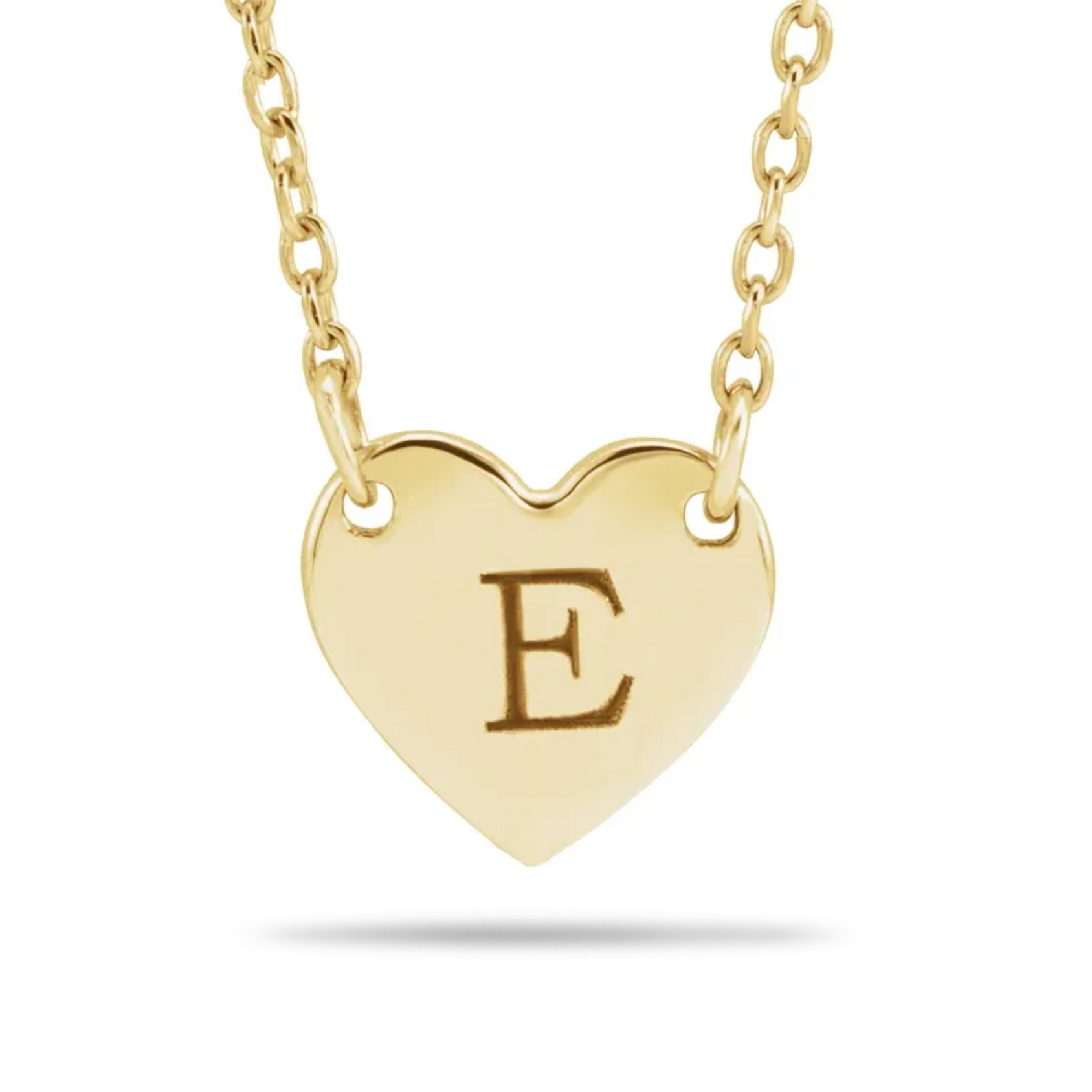 14kt Engravable Heart Necklace
