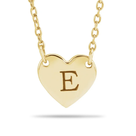 14kt Engravable Heart Necklace