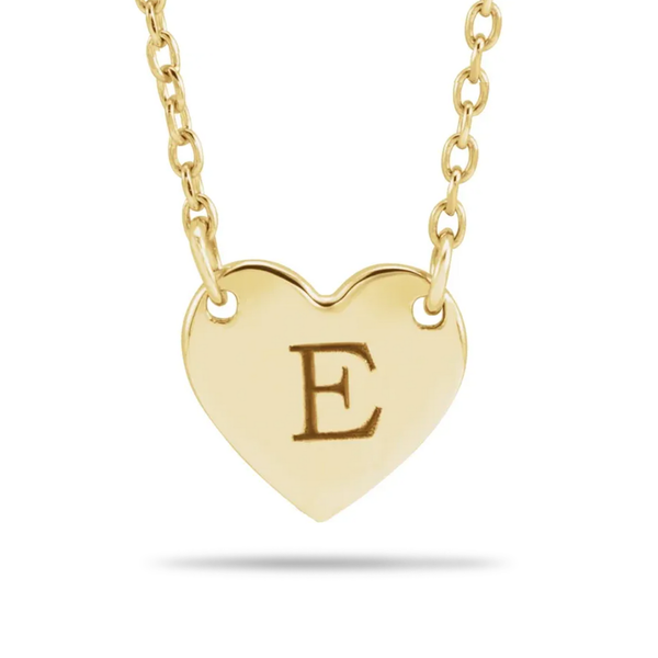 14kt Engravable Heart Necklace