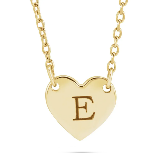14kt Engravable Heart Necklace