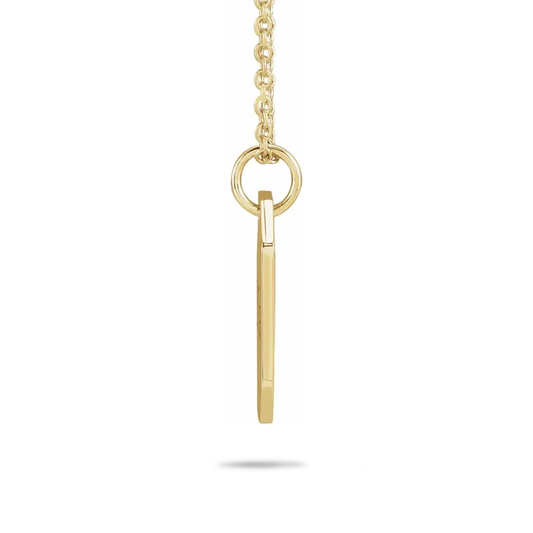 14kt Yellow Gold Engravable Dog Tag Necklace