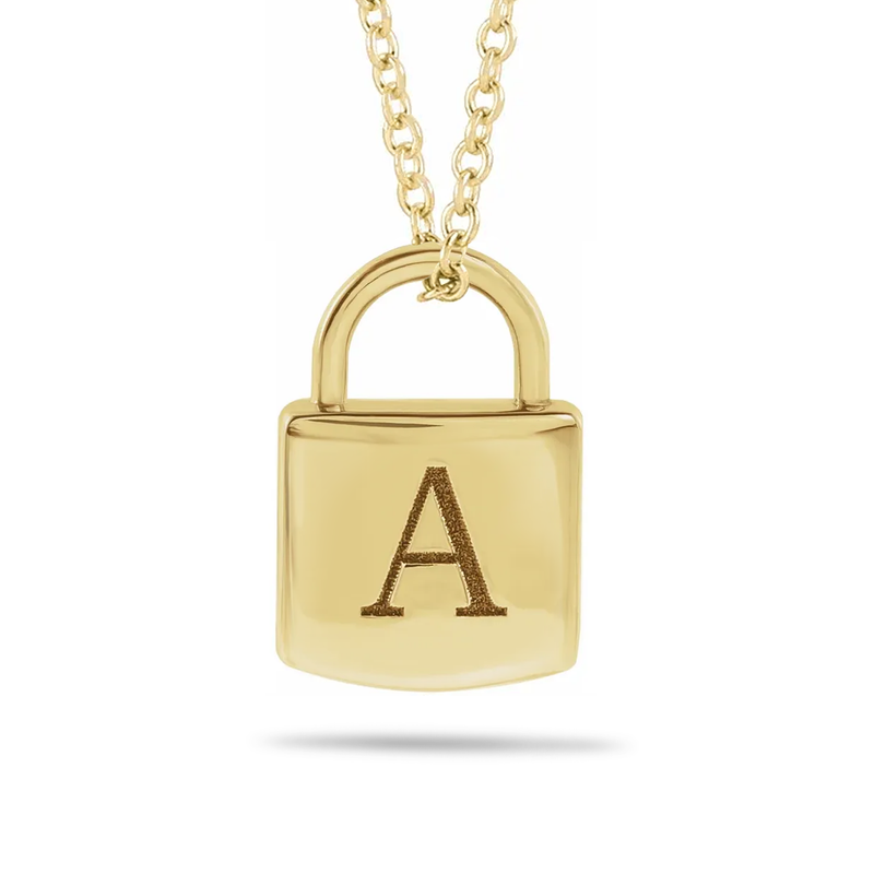 Initial Lock Necklace - Sans – The Adorned