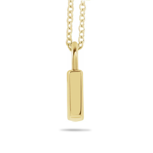 14kt Gold Engravable Lock Necklace