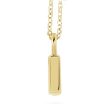 14kt Gold Engravable Lock Necklace