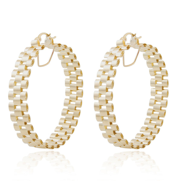 14k Yellow Gold Jubilee Band Hoops