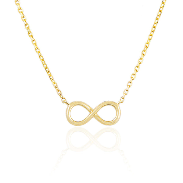 14k Gold 0.08ct Diamond Infinity Necklace