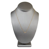 14k Gold 0.08ct Diamond Infinity Necklace