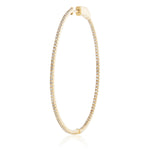 14k Yellow Gold 1.05ct Diamond Hoop Earrings