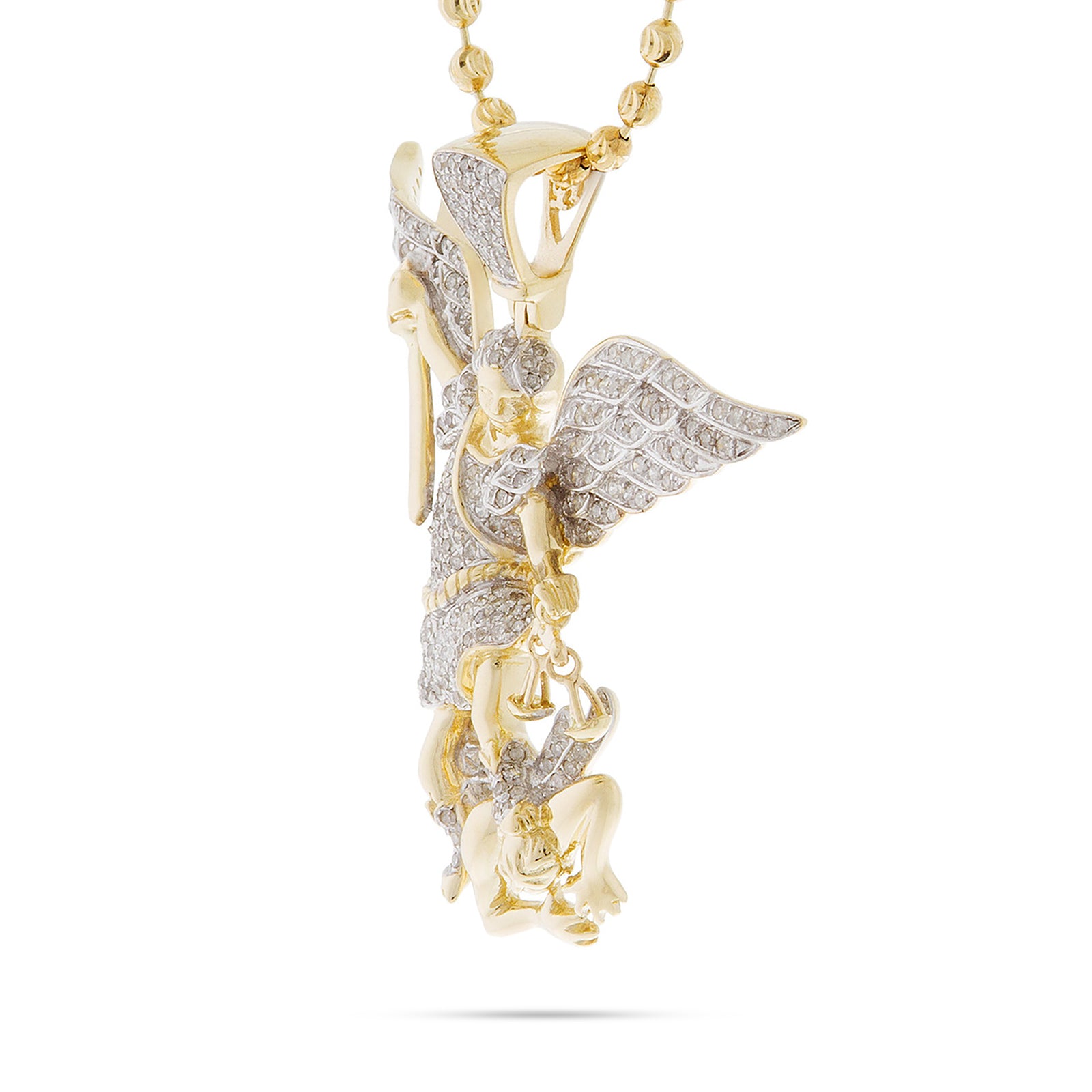 14k Yellow Gold 1.26ct Diamond Archangel Michael Pendant – SHYNE