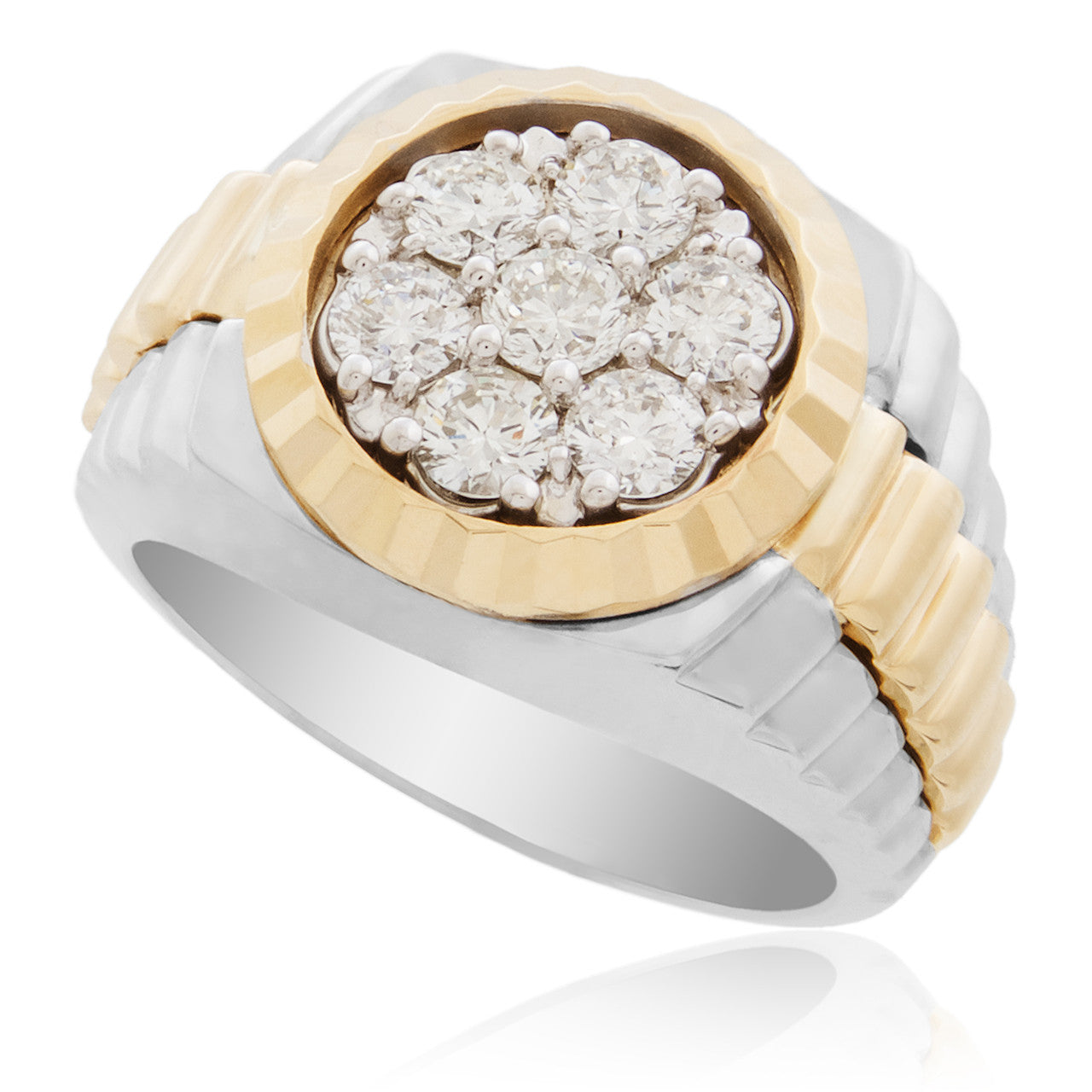 14K Gold Two-Tone 1.48ct Diamond Ring