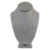 14k Yellow Gold 0.15ct Diamond Circle Necklace
