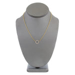 14k Yellow Gold 0.15ct Diamond Circle Necklace