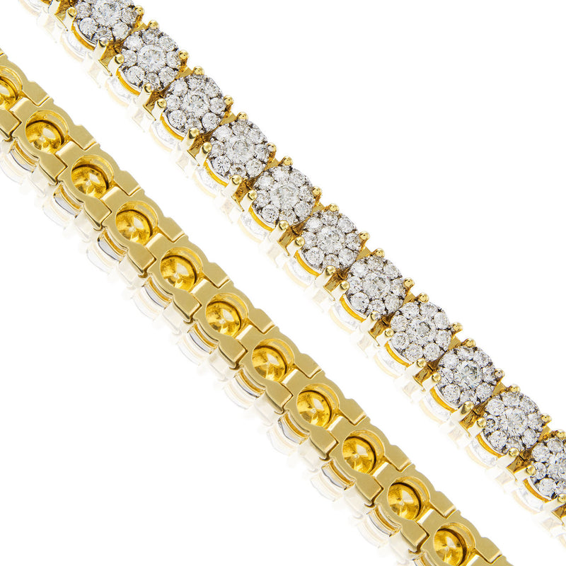 14k Yellow Gold 22.32ct Diamond Tennis Bracelet