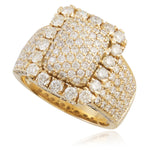 14K Yellow Gold 4.00ct Diamond Statement Ring