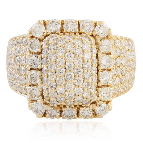 14K Yellow Gold 4.00ct Diamond Statement Ring