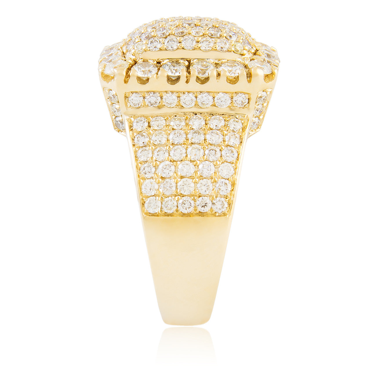 14K Yellow Gold 4.00ct Diamond Statement Ring
