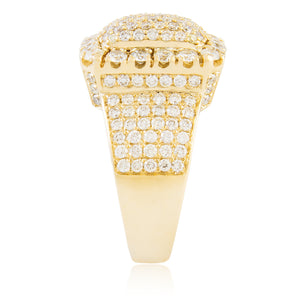 14K Yellow Gold 4.00ct Diamond Statement Ring