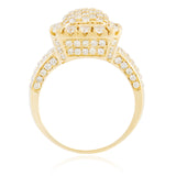 14K Yellow Gold 4.00ct Diamond Statement Ring