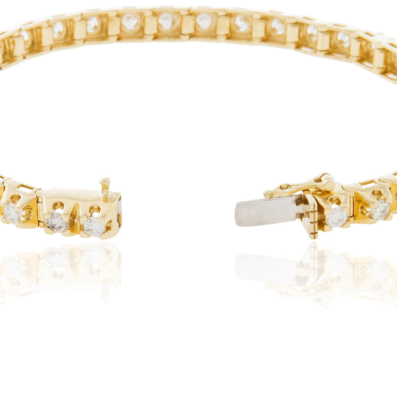 14k Yellow Gold 5.00ct Diamond Bracelet