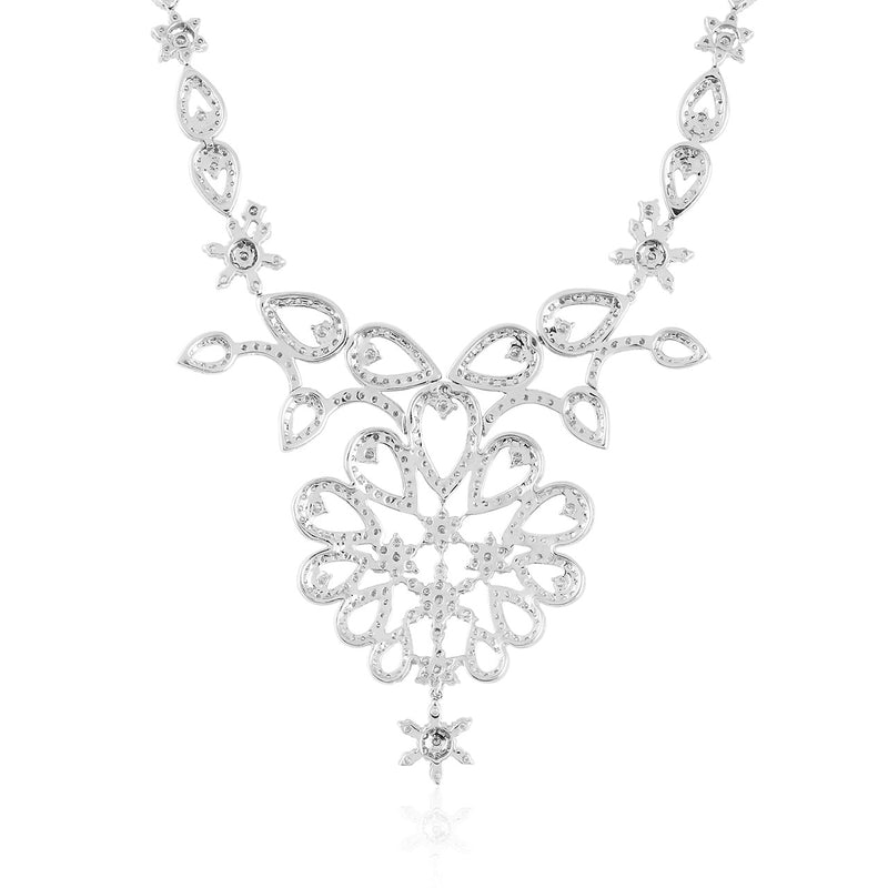 14k White Gold 10.34ct Diamond Necklace