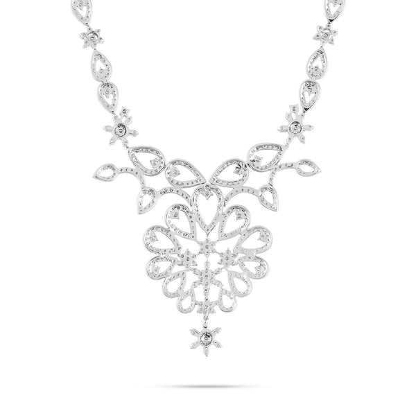 14k White Gold 10.34ct Diamond Necklace