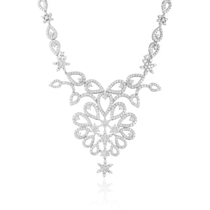 14k White Gold 10.34ct Diamond Necklace