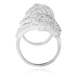 14K White Gold 3.35ct Full Finger Diamond Ring