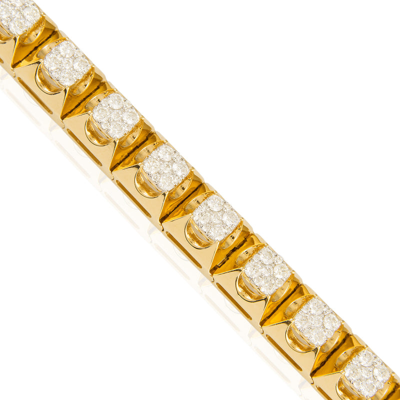 14k Yellow Gold 7.75ct Diamond Bracelet