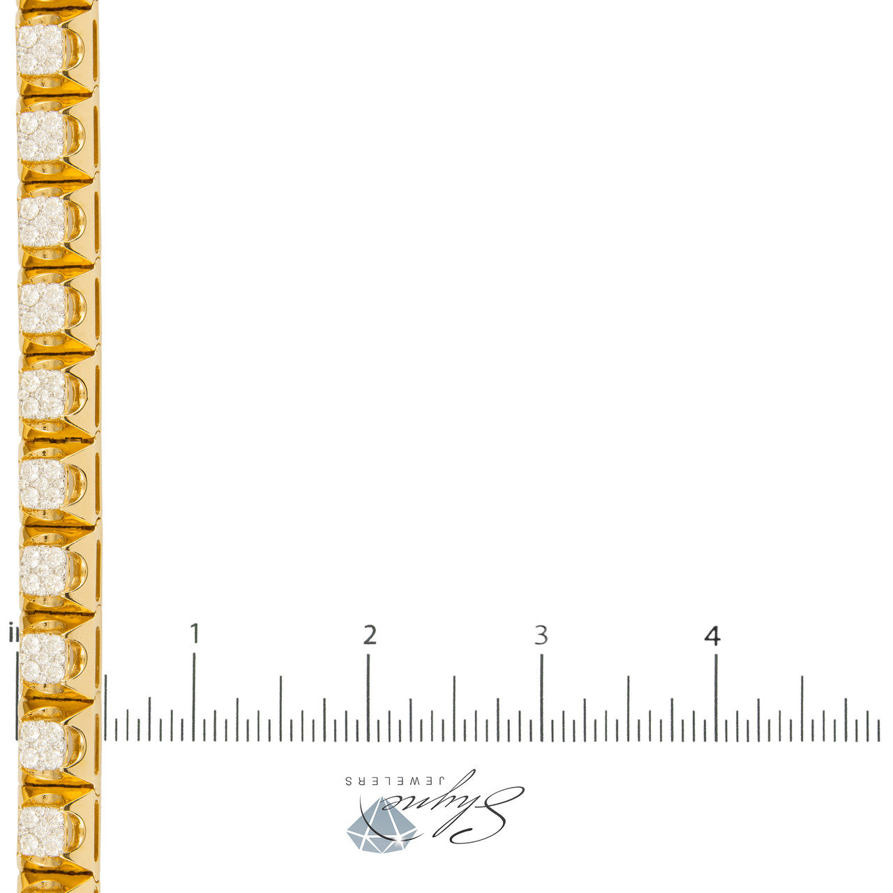 14k Yellow Gold 7.75ct Diamond Bracelet