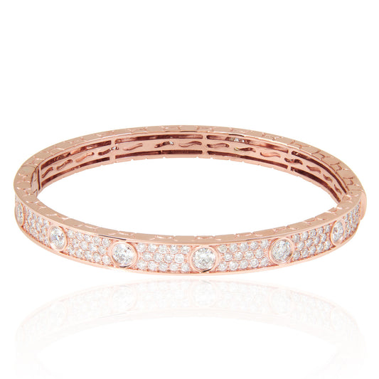 14k Rose Gold 5.51ct Diamond Bracelet