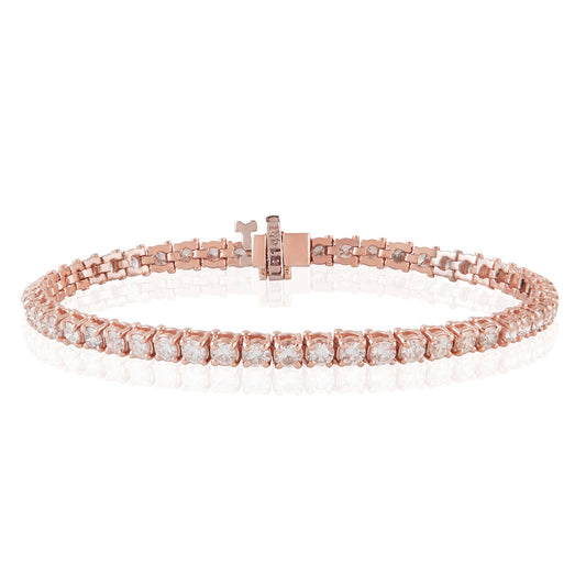 14k Rose Gold Diamond Tennis Bracelet