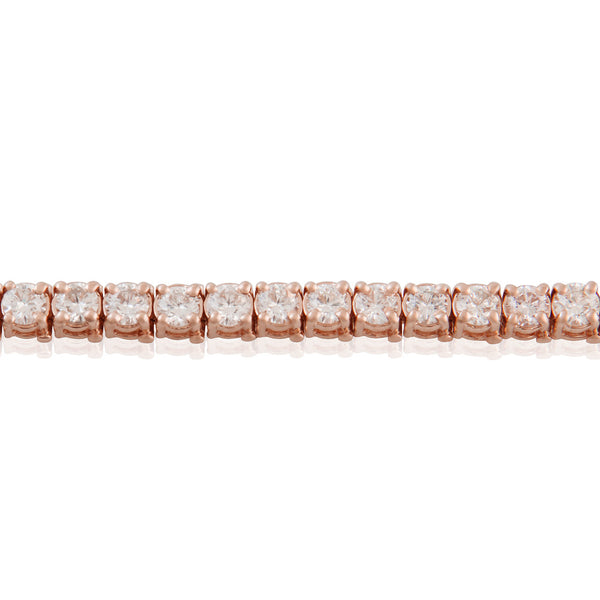 14k Rose Gold Diamond Tennis Bracelet