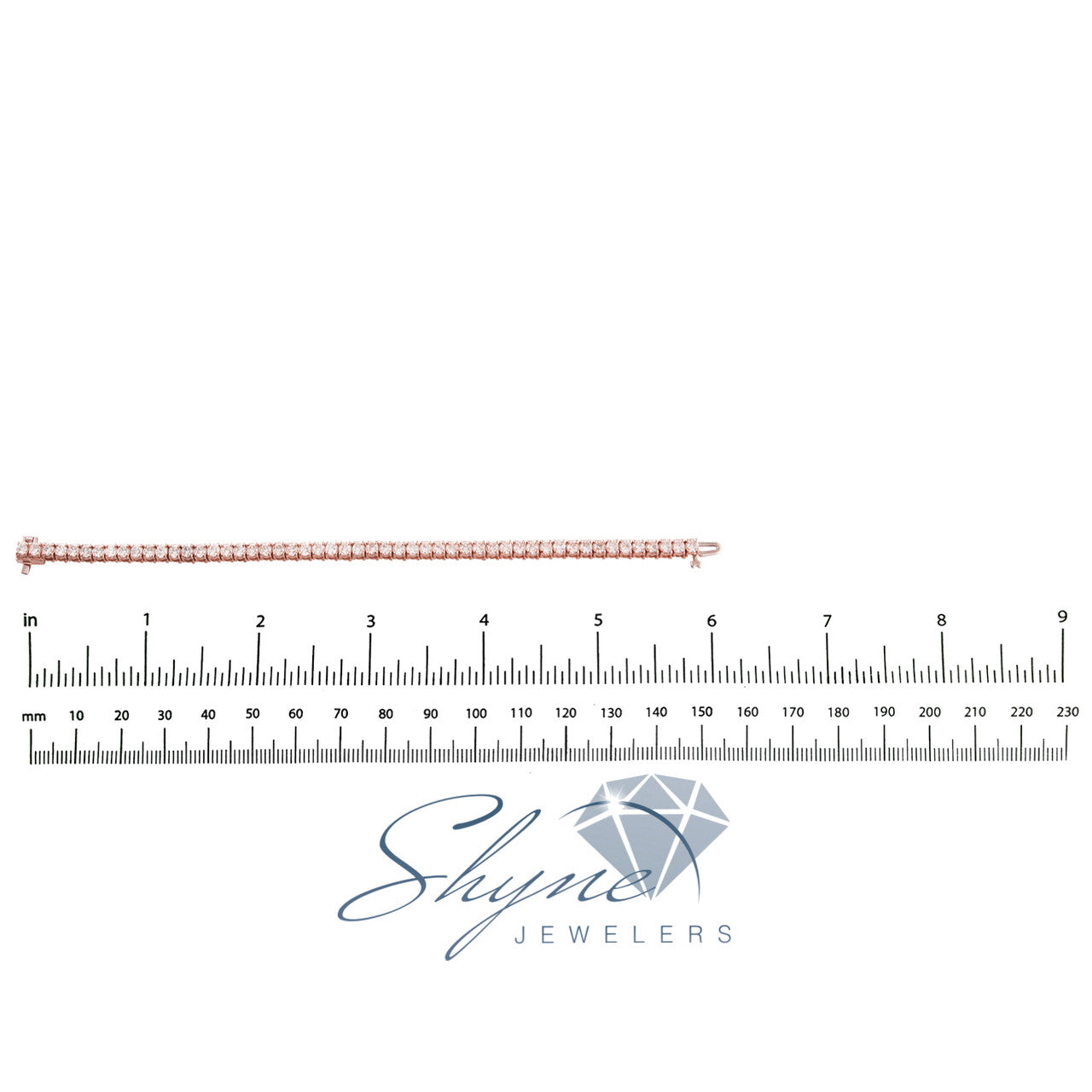 14k Rose Gold Diamond Tennis Bracelet