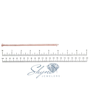 14k Rose Gold Diamond Tennis Bracelet