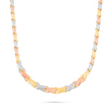 14kt Tri-Gold Matching Necklace and Bracelet