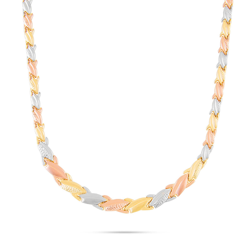 14kt Tri-Gold Matching Necklace and Bracelet