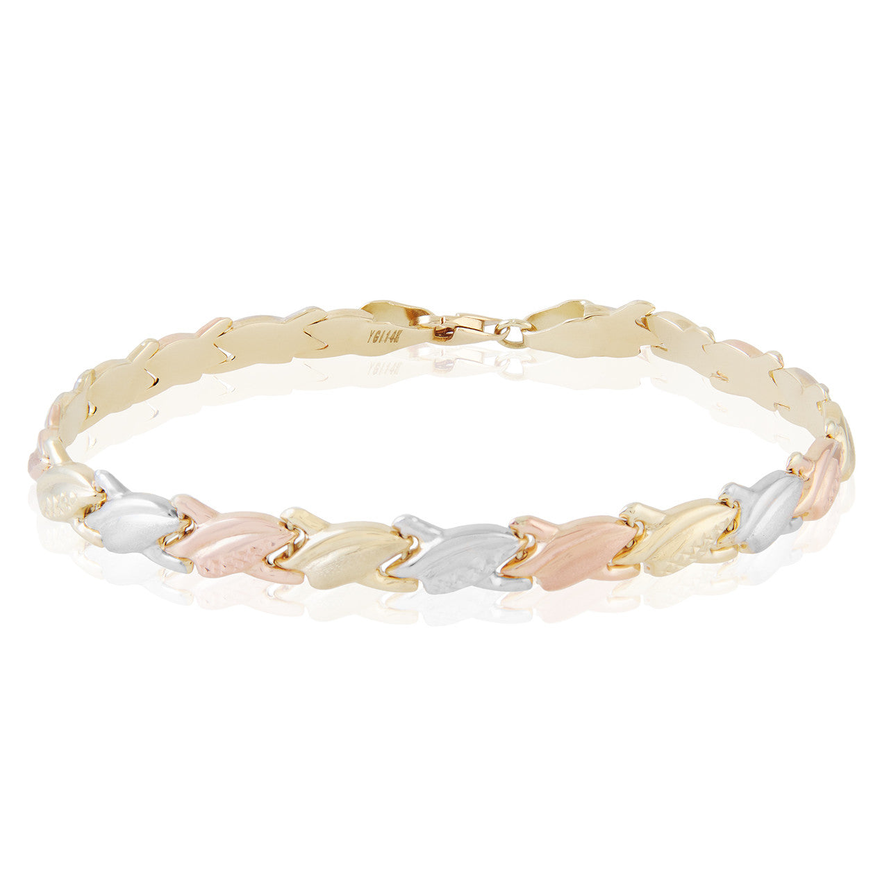 14kt Tri-Gold Matching Necklace and Bracelet