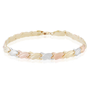 14kt Tri-Gold Matching Necklace and Bracelet