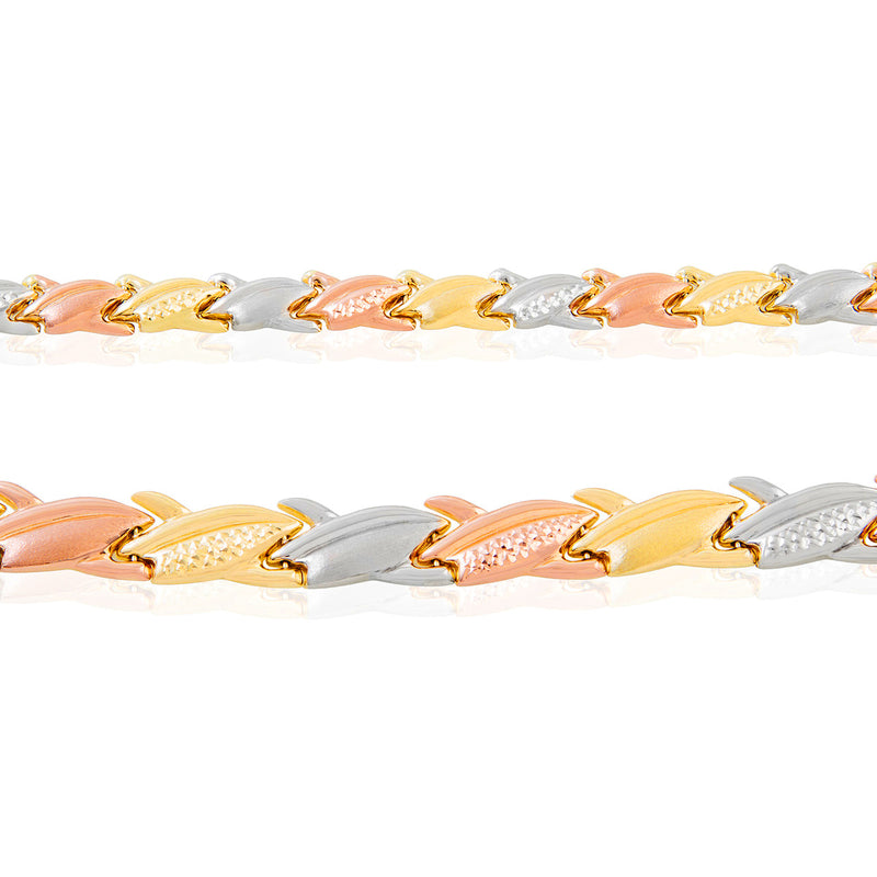 14kt Tri-Gold Matching Necklace and Bracelet