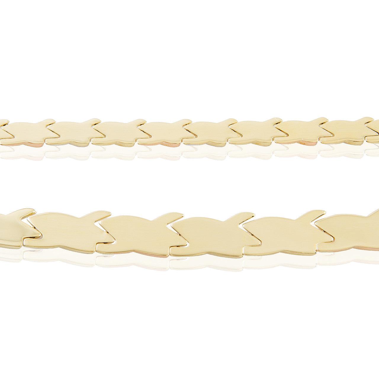 14kt Tri-Gold Matching Necklace and Bracelet