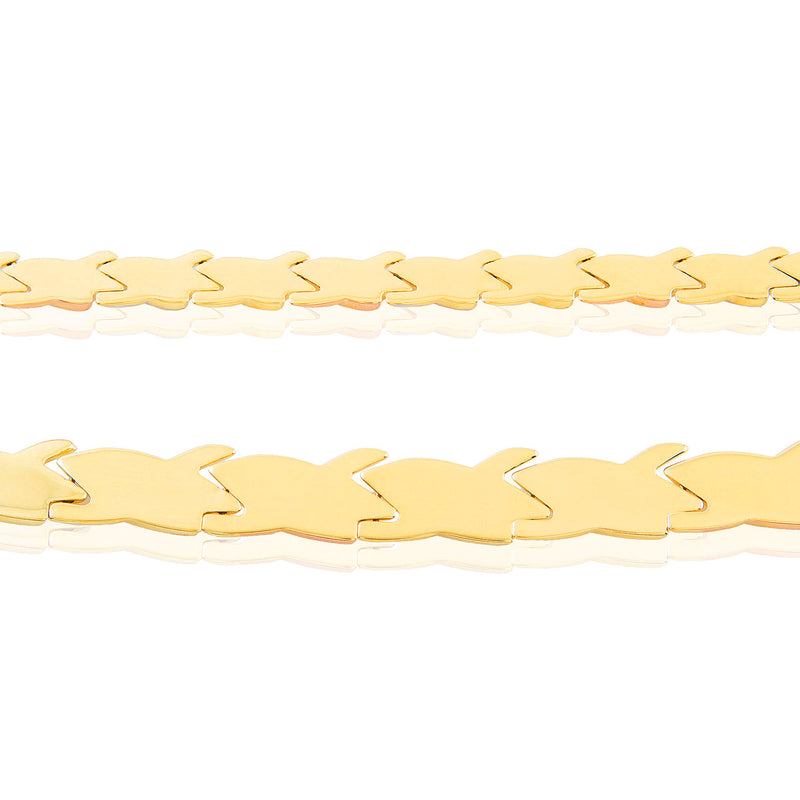 14kt Tri-Gold Matching Necklace and Bracelet