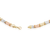 14kt Tri-Gold Matching Necklace and Bracelet