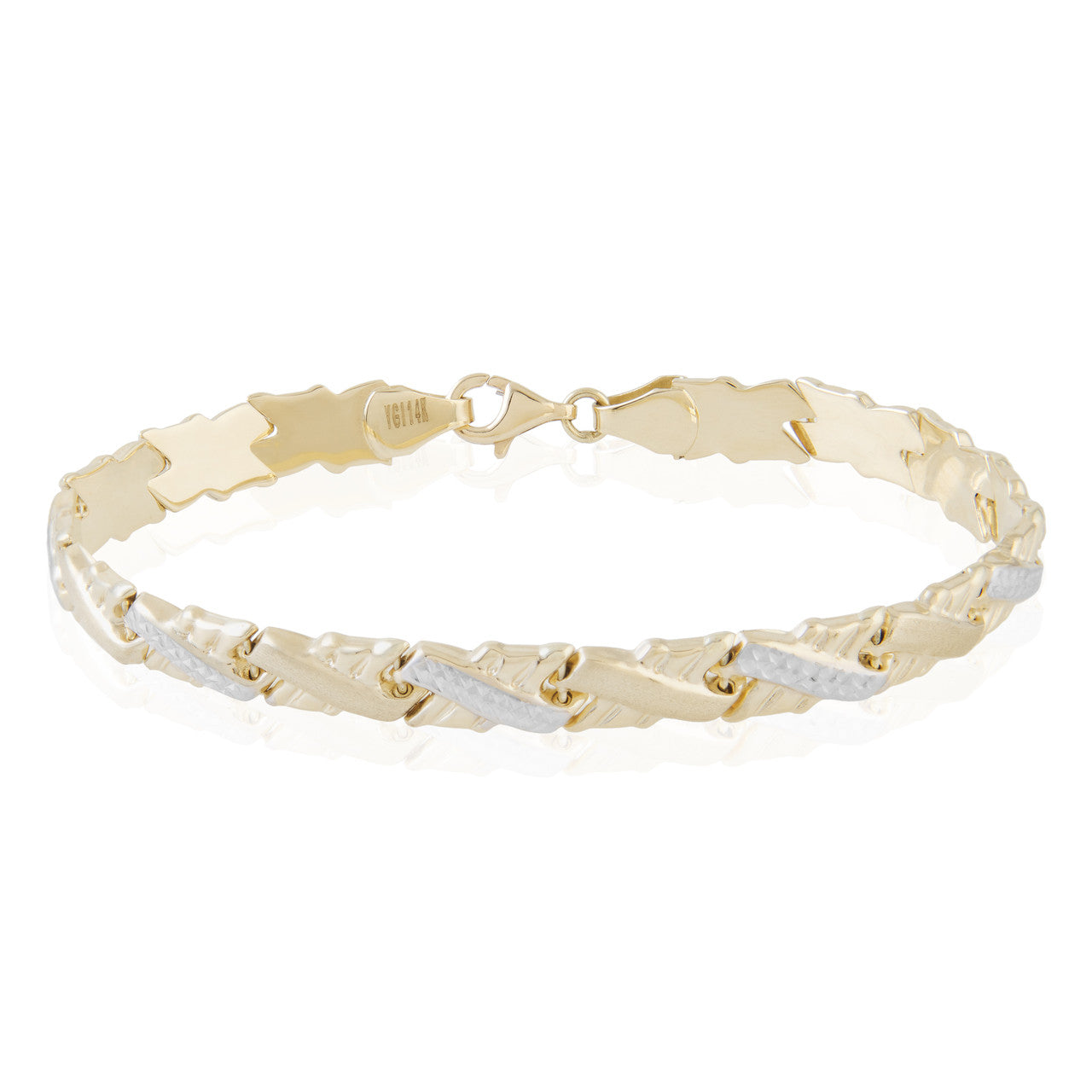 14kt Two-Tone Matching Necklace and Bracelet