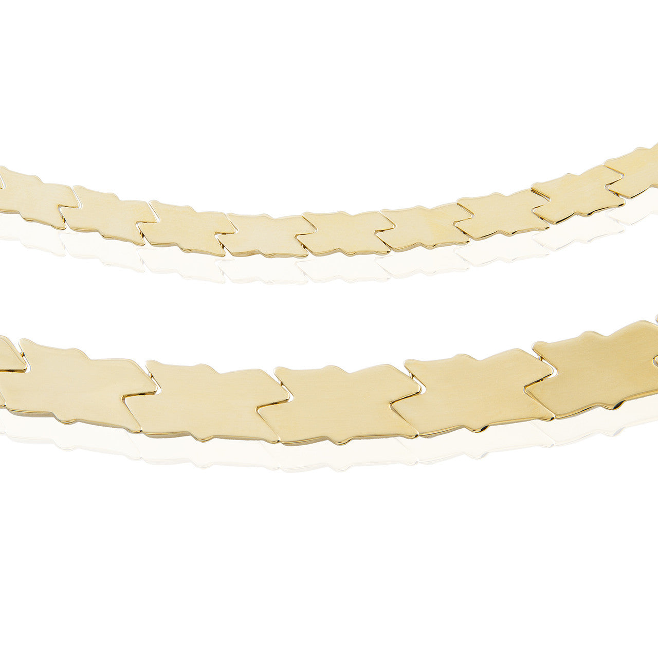 14kt Two-Tone Matching Necklace and Bracelet