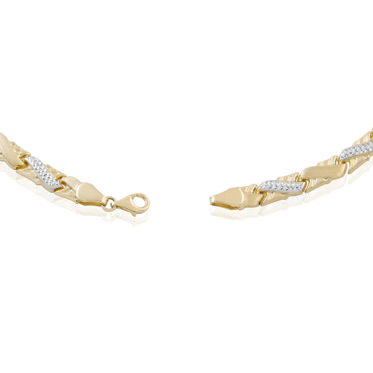 14kt Two-Tone Matching Necklace and Bracelet