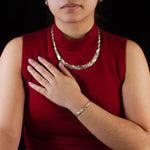14kt Two-Tone Matching Necklace and Bracelet