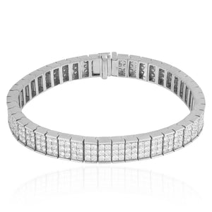 14k White Gold 9.5ct Diamond Bracelet