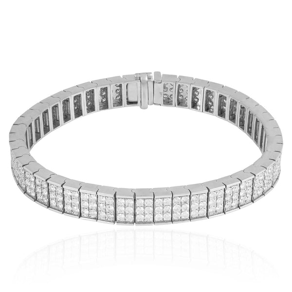 14k White Gold 9.5ct Diamond Bracelet