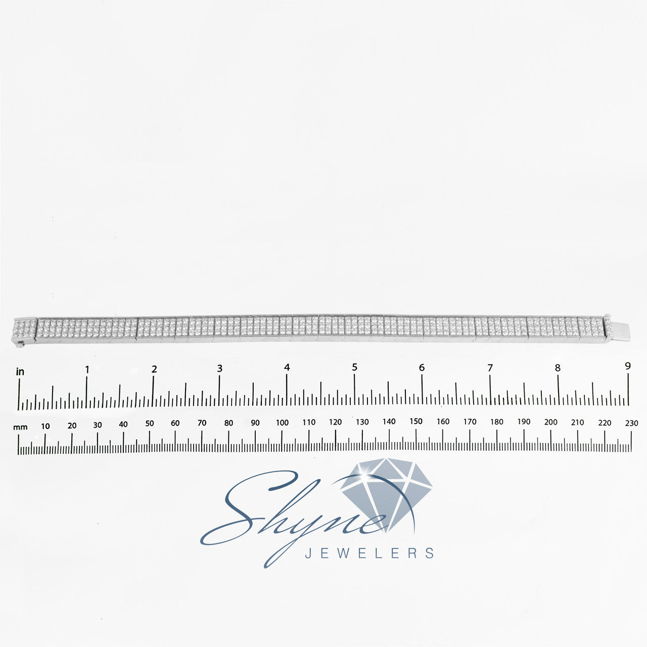 14k White Gold 9.5ct Diamond Bracelet
