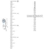 14k White Gold 7ct Diamond Cross Pendant
